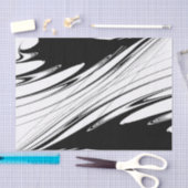 Papier Mousseline Noir et blanc moderne (Artisanat)
