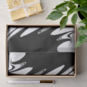 Papier Mousseline Noir et blanc moderne (Cadeau)