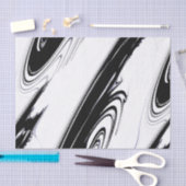 Papier Mousseline Noir et blanc moderne (Artisanat)