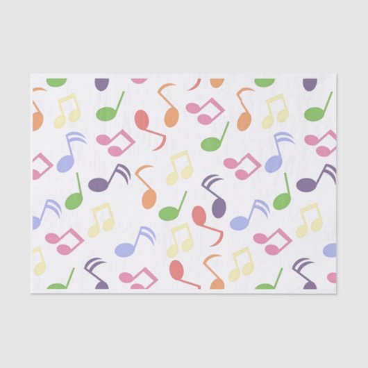 Papier Mousseline Noir et blanc note musicienne Motif (Recto)