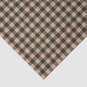 Papier Mousseline Noir et bronzage avec bande rouge (Détail)