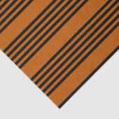 Papier Mousseline Noir et brûlé orange cinq bandes motif (Détail)