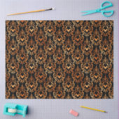 Papier Mousseline Noir et cuivre Halloween Series Design 8 (Artisanat)