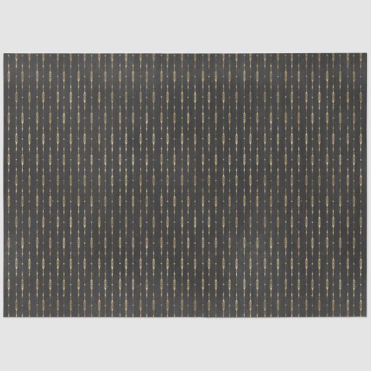 Papier Mousseline Noir et Gold Circus Series Design 17 (Recto)