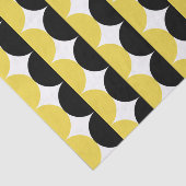 Papier Mousseline Noir et Jaune Mid Century moderne Vave (Détail)