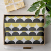 Papier Mousseline Noir et Jaune Mid Century moderne Vave (Cadeau)