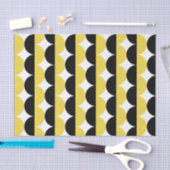 Papier Mousseline Noir et Jaune Mid Century moderne Vave (Artisanat)