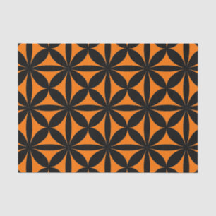 Papier Mousseline Noir et Orange moderne / Rétro Imprimer