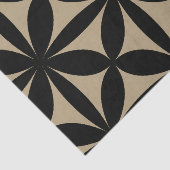 Papier Mousseline Noir et Tan Moderne / Retro Print (Détail)