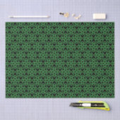 Papier Mousseline Noir et vert du bouclier celtique (Artisanat)