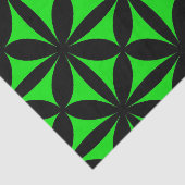 Papier Mousseline Noir et Vert Moderne / Rétro Imprimer (Détail)