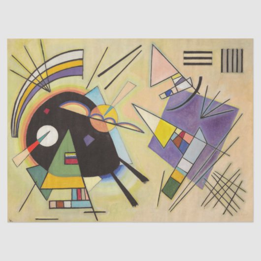 Papier Mousseline Noir et violet par Wassily Kandinsky (Recto)