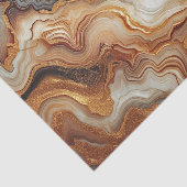 Papier Mousseline Noir gris rouge Brown orange or marbre Motif d'art (Détail)