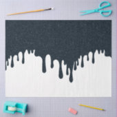 Papier Mousseline Noir Ink Drip Tissue Paper – Customizable (Artisanat)