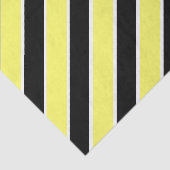 Papier Mousseline Noir, jaune et blanc rayé (Détail)