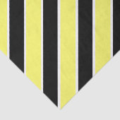 Papier Mousseline Noir, jaune et blanc rayé (Détail)