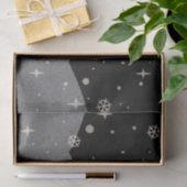 Papier Mousseline Noir Joyeux Noël Business Logo Code QR (Cadeau)