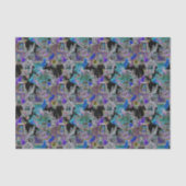 Papier Mousseline Noir Lumière Neon luisant Noël Réveillon Motif (Recto)