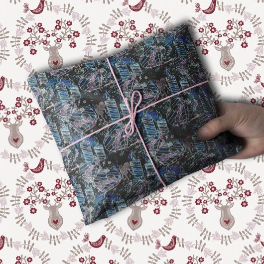 Papier Mousseline Noir Lumière Neon Lumineuse Noël Coeur et bougies