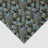 Papier Mousseline Noir Lumière Neon Lumineuse Noël Présents et Maiso (Détail)