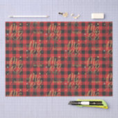 Papier Mousseline Noir Rouge Buffle Plaid Russe Joyeux et brillant (Artisanat)