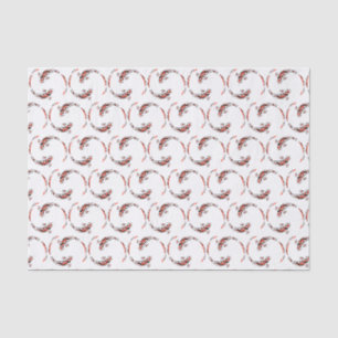 Papier Mousseline Noir & Rouge Japonais Poisson Koi Motif artistique
