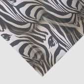 Papier Mousseline Noir - Silhouette blanche Zebra conception de répé (Détail)