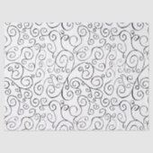 Papier Mousseline Noir sur blanc peint à la main Motif (Recto)