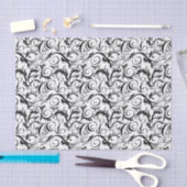 Papier Mousseline Noir sur les mèches, les rayures et le monogramme (Artisanat)