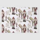 Papier Mousseline Noisette Soldat Noël Laissez-le couler Or (Recto)