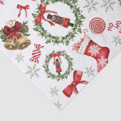 Papier Mousseline Noisettes de Noël Stockage papier de tissus rouges (Détail)