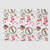 Papier Mousseline Noisettes de Noël Stockage papier de tissus rouges (Recto)