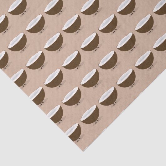 Papier Mousseline Noix de coco de sourire (Détail)