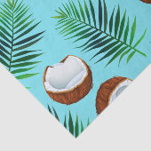 Papier Mousseline Noix de coco et copie tropicales de palmettes (Détail)