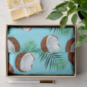 Papier Mousseline Noix de coco et copie tropicales de palmettes (Cadeau)
