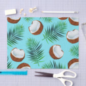 Papier Mousseline Noix de coco et copie tropicales de palmettes (Artisanat)