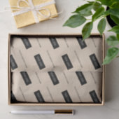 Papier Mousseline Nom commercial moderne Logo Emballage Beige (Cadeau)