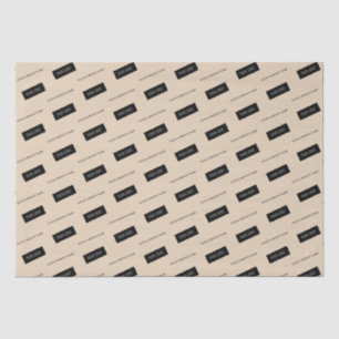 Papier Mousseline Nom commercial moderne Logo Emballage Beige