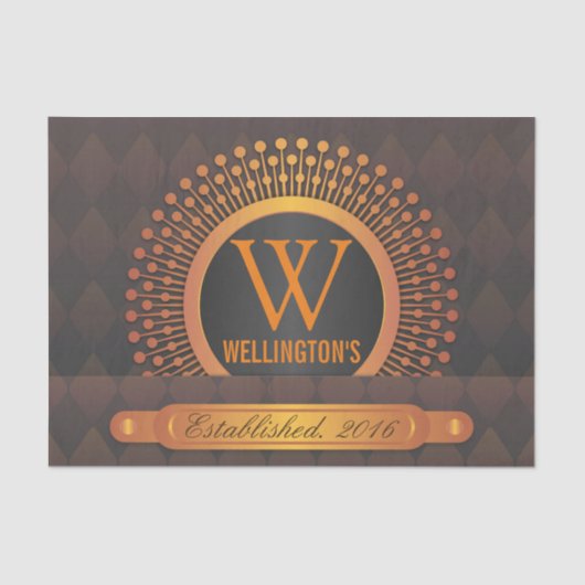 Papier Mousseline Nom de famille personnalisé de très bon goût (Recto)