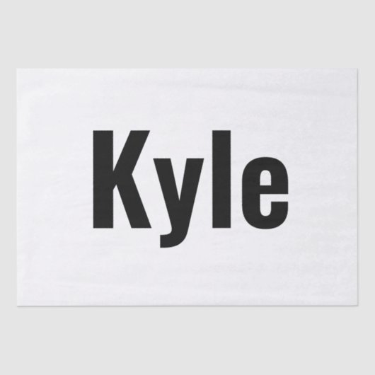 Papier Mousseline Nom de Kyle Mens, (Recto)