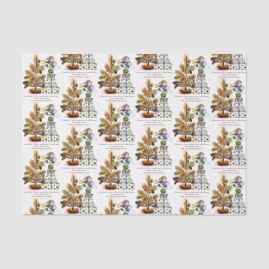 Papier Mousseline Nom de l'arbre de Noël des souris mures (Recto)