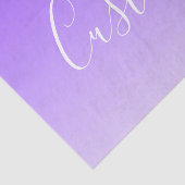 Papier Mousseline Nom de script cursif & ombre violet clair modifiab (Détail)