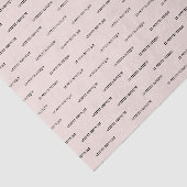 Papier Mousseline Nom du magasin Chic Boutique Motif Blush Pink (Détail)