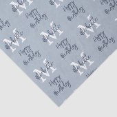 Papier Mousseline Nom du monogramme Motif initial Joyeux anniversair (Détail)