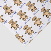 Papier Mousseline Nom du Motif de l'ours en peluche Brown (Détail)