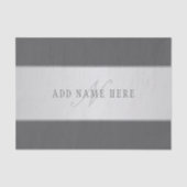 Papier Mousseline Nom élégant & Monogramme Lettrage (ou autre texte) (Recto)