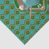 Papier Mousseline Nom et numéro du lecteur de diamants Aqua Baseball (Détail)