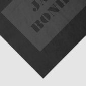 Papier Mousseline Nom moderne professionnel | Gris foncé et noir (Détail)