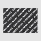 Papier Mousseline Nom modifiable répété en gras | Blanc noir simple (Recto)