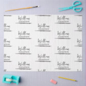 Papier Mousseline Nom monographique moderne noir et blanc (Artisanat)